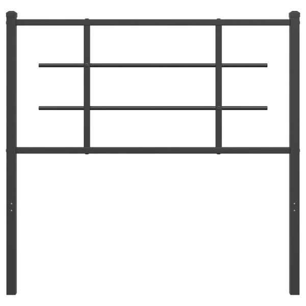 vidaXL Huvudgavel metall svart 100 cm