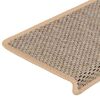 vidaXL Trappmattor sj&auml;lvh&auml;ftande sisal-look 30 st 65x21x4 cm ljusbeige