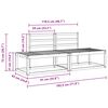 vidaXL Utomhussoffset 2 pcs Naturf&auml;rg 182,5 x 63 x 73 cm