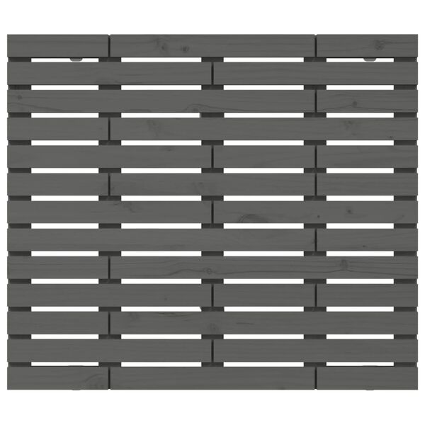 vidaXL V&auml;ggmonterad huvudgavel gr&aring; 126x3x91,5 cm massiv furu
