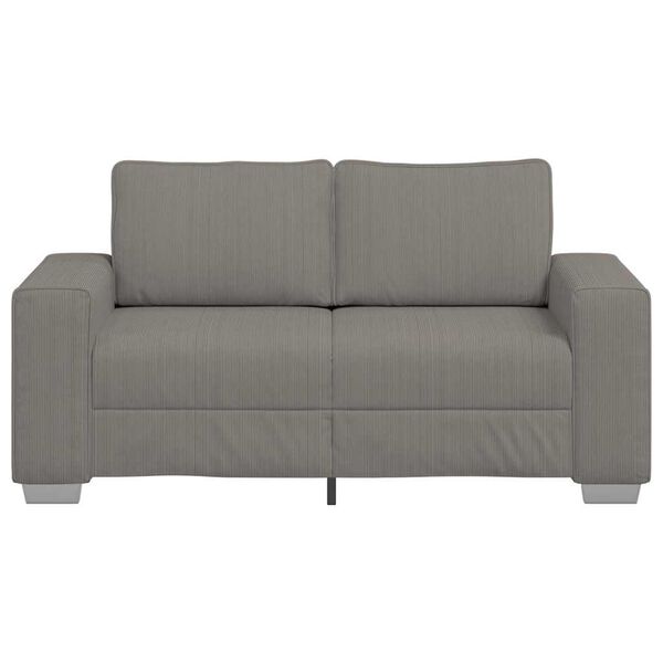 vidaXL Loveseat soffa ljusgr&aring; 120 cm manchestertyg
