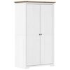 vidaXL Kl&auml;dsk&aring;p BODO vit och brun 99x53,5x173 cm massiv furu