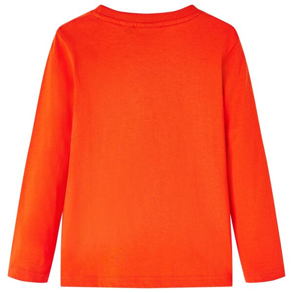 T-shirt med l&aring;nga &auml;rmar f&ouml;r barn stark orange 116