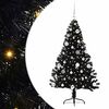 vidaXL Konstgjord F&ouml;rbelyst Julgran Svart 150 cm PVC