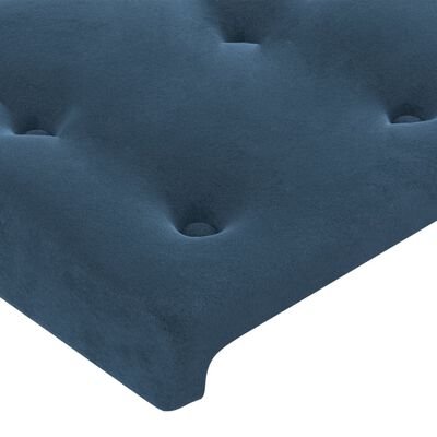 vidaXL Sänggavel med kanter mörkblå 83x16x78/88 cm sammet
