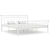 vidaXL S&auml;ngram vit metall 160x200 cm
