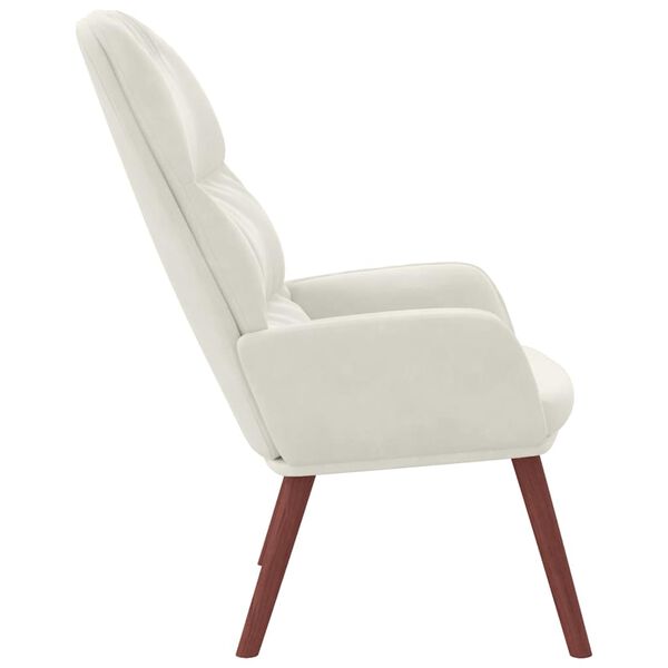 vidaXL Vilstol gräddvit sammet