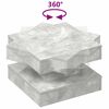 vidaXL Soffbord 360 grader vridbart betonggrå 50x50x34,5 cm