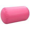 vidaXL Uppbl&aring;sbar gymnastikrulle med pump 100x60 cm PVC rosa