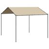 vidaXL Paviljong beige 3x3 m st&aring;l och tyg