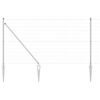 vidaXL St&auml;ngsel med stolpe Silver 1,2 x 25 m St&aring;l