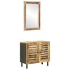 vidaXL Badrumssk&aring;psset 2 st Naturlig 62 x 33 x 58 cm Massivt mangotr&auml;