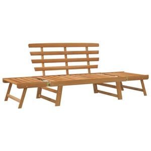 vidaXL Tr&auml;dg&aring;rdsb&auml;nk 2-i-1 190 cm massivt akaciatr&auml;