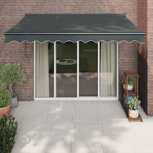 vidaXL Automatisk inf&auml;llbar markis antracit 3x2,5 m