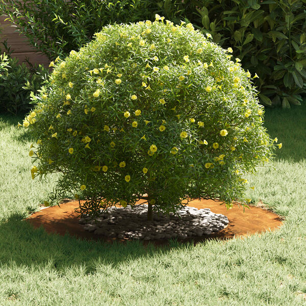 vidaXL l&auml;mplig f&ouml;r Flat Tr&auml;dringar 5 pcs Brun &Oslash;40 / 70 cm cortenst&aring;l