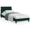 vidaXL Bed with Mattress "Hanko" Dark Green 90x200 cm Velvet