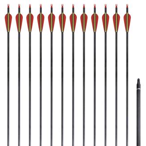 vidaXL Pilar f&ouml;r recurveb&aring;ge standard 30" 0,76 cm kolfiber 12 st