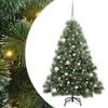vidaXL Konstgjord julgran med 150 LED-lampor Gr&ouml;n 150 cm PE och PVC