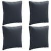 vidaXL Ryggkudde PUTTEN 4 st 100% Polyester M&ouml;rkbl&aring; 40 x 40 x 15 cm