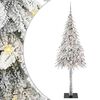 vidaXL Julgran med 300 LED-lampor med stativ Vit 210 cm PE och St&aring;l