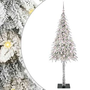 vidaXL Julgran med 300 LED-lampor med stativ Vit 210 cm PE och St&aring;l