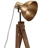 vidaXL Golvlampa 25 W antik m&auml;ssing 45x45x120 cm E27