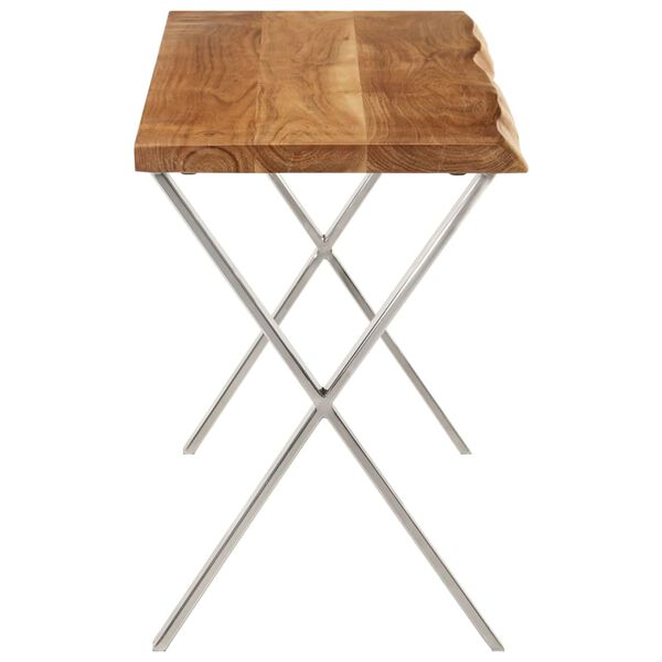 vidaXL Bänk med levande kant 105 cm massivt akaciaträ