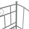 vidaXL Utdragbar s&auml;ngram b&auml;ddsoffa gr&aring; metall 90x200 cm