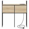 vidaXL F&ouml;rvaringsgavel med Laddstation Sonoma ek 93 x 15 x 98 cm