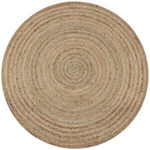 vidaXL Jutematta fl&auml;tad rund 150 cm