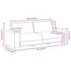 vidaXL Soffgrupp med dynor 2 delar Brun tyg