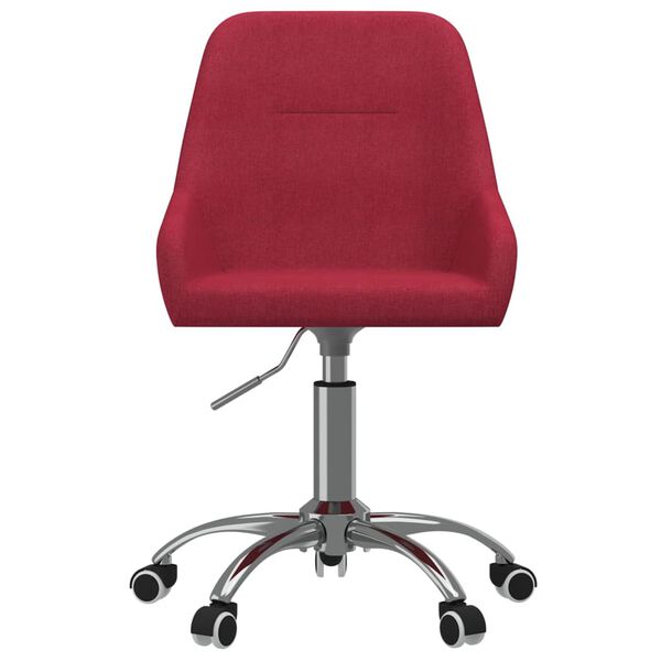 vidaXL Snurrbar matstol vinr&ouml;d tyg