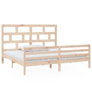 vidaXL S&auml;ngram massiv furu 200x200 cm