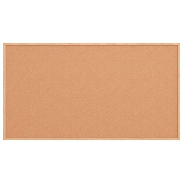 vidaXL Korktavla med massiv fururam 100x55 cm