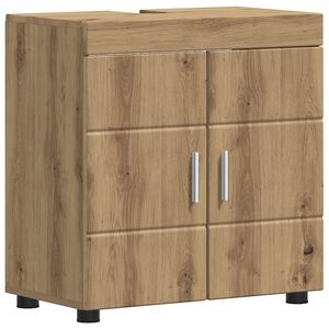 vidaXL Badrumssk&aring;psset TULUM Artisan Ek 60 x 34 x 63 cm