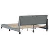 vidaXL Bed Frame without Mattress "Hanko" Light Grey 160x200 cm Fabric