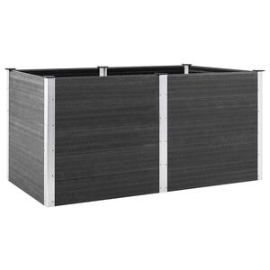 vidaXL Odlingsl&aring;da upph&ouml;jd gr&aring; 200x100x91 cm WPC
