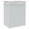 vidaXL Tv&auml;ttkorg med lock vit 46x33x60 cm konstrotting