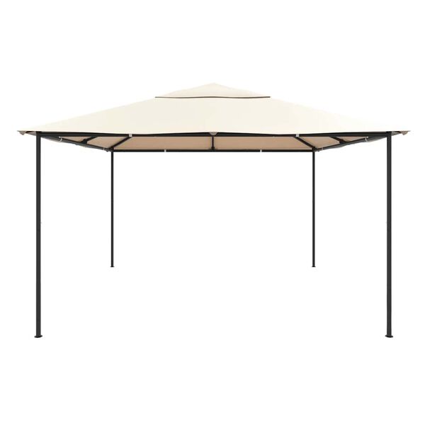 vidaXL Paviljong 4x4 m st&aring;l beige