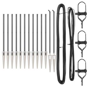 vidaXL St&auml;ngselstolpe 13 pcs Gr&aring; St&aring;l