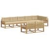 vidaXL Utomhussoffset 6 st Vit och Beige Polyester