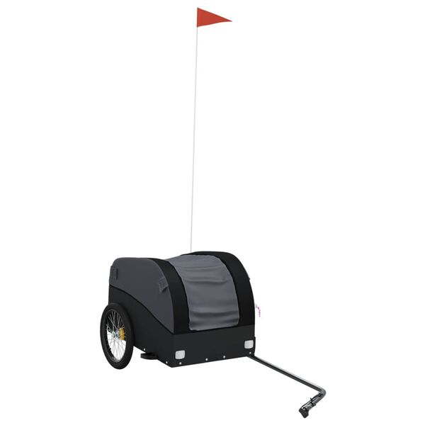 vidaXL Cykelvagn svart 30 kg j&auml;rn