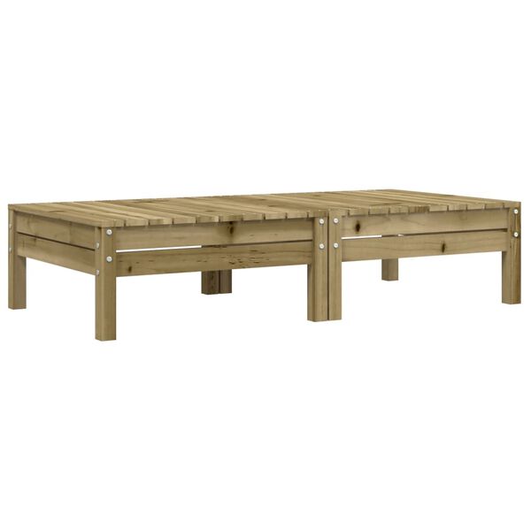 vidaXL Fotpallar med dynor för trädgården 2 st impregnerad furu