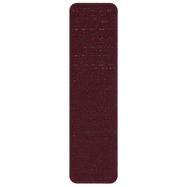 vidaXL Halkfria trappmattor 15 pcs Bordeaux 75 x 20 cm PP