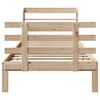 vidaXL Sängram med huvudgavel 90x190 cm massiv furu