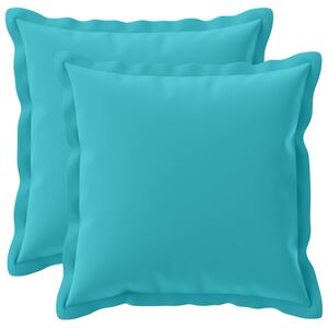 vidaXL Kudd&ouml;verdrag 2 st HOUTEN Turkos 30 x 30 cm Polyester