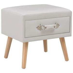 vidaXL S&auml;ngbord vit 40x35x40 cm konstl&auml;der