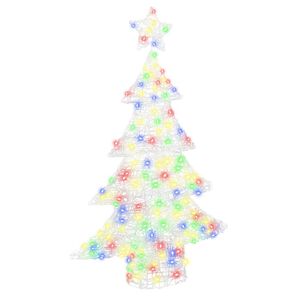 vidaXL Julgran 100 LED-lampor Flerf&auml;rgsdesign 120 cm Akryl