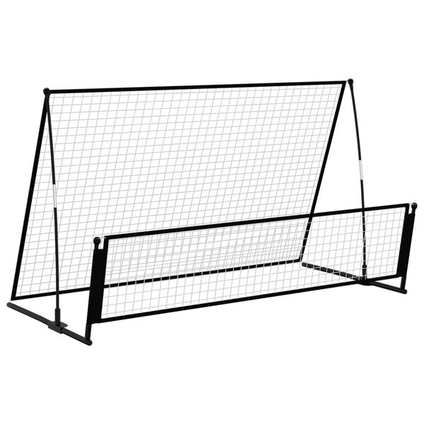 vidaXL 2-i-1 returnät/fotbollsmål 202x104x120 cm stål