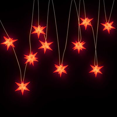 vidaXL Hängande stjärna 10 LEDs röd 10 cm